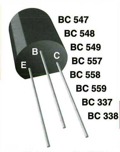 BC547, BC548, BC549, BC557, BC558, BC559, BC337